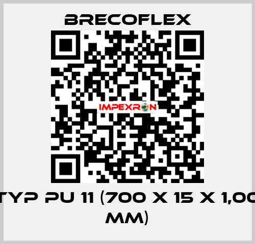 Typ PU 11 (700 x 15 x 1,00 mm) Brecoflex