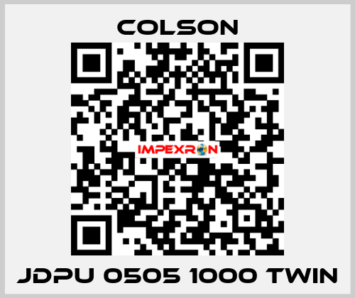 JDPU 0505 1000 TWIN Colson