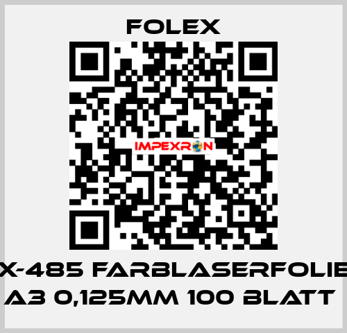 X-485 FARBLASERFOLIE A3 0,125MM 100 BLATT  Folex