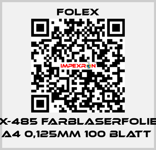 X-485 FARBLASERFOLIE A4 0,125MM 100 BLATT  Folex