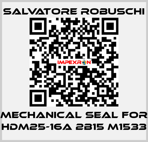 mechanical seal for HDM25-16A 2B15 M1533 SALVATORE ROBUSCHI