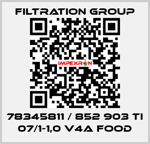 78345811 / 852 903 TI 07/1-1,0 V4A FOOD Filtration Group