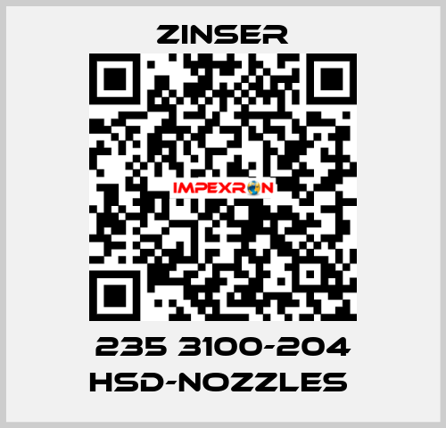 235 3100-204 HSD-nozzles  Zinser