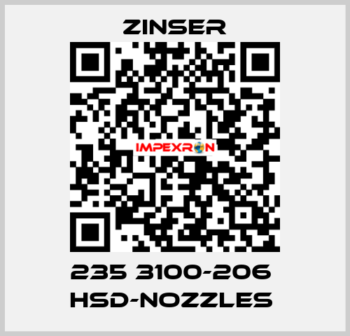 235 3100-206  HSD-nozzles  Zinser