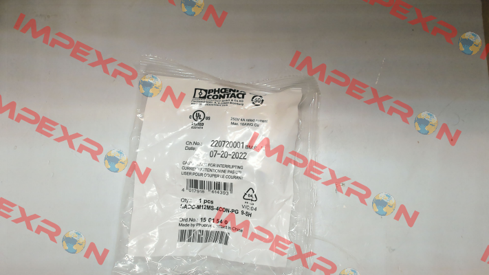 SACC-M12MS-4CON-PG 9-SH, ORDER NO: 1501540 Phoenix Contact