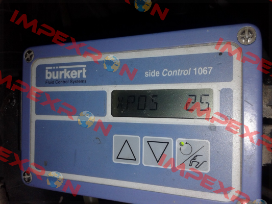 side Control 1067, SN:52102, Nr:00642292 - should be ordered a new position measuring system, please provide ordering code of the valve on which the controller is installed Burkert