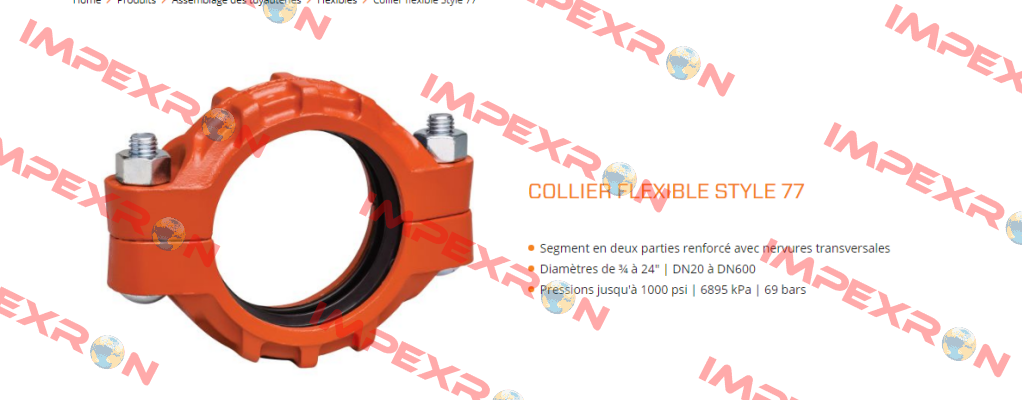 DN450/457mm/18" orange Victaulic