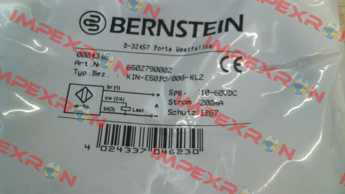 P/N: 6502790002 Type: KIN-E50PÖ/008-KL2 Bernstein