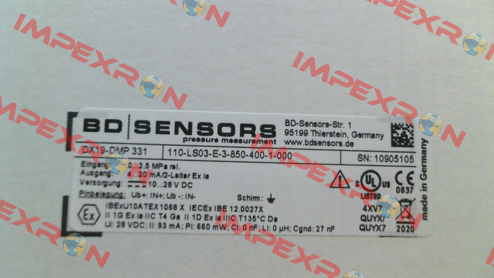 110-LS03-E-3-850-400-1-000 Bd Sensors