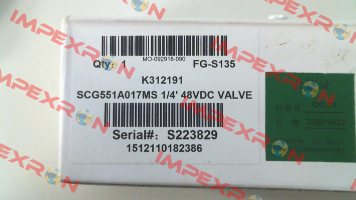 G551A017MS 48VDC Asco