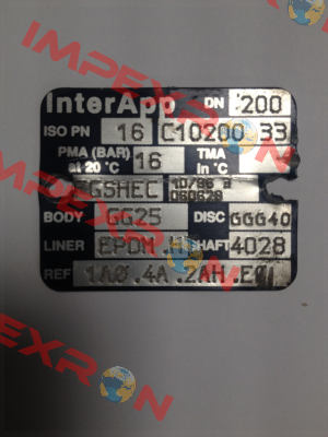 Obsolete DN200 PN 16 C10200 33 replaced by D10200.33-2KR.41.2AH.E  InterApp