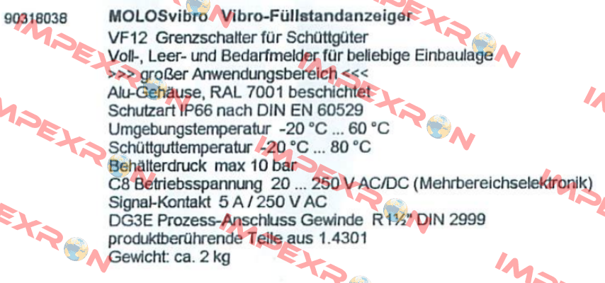 VF12C8DG3E (90318038)  Mollet